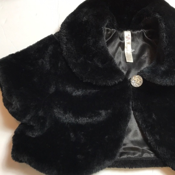 NWT/ Cherokee | faux fur shrug girl’s size XL - Picture 3 of 11